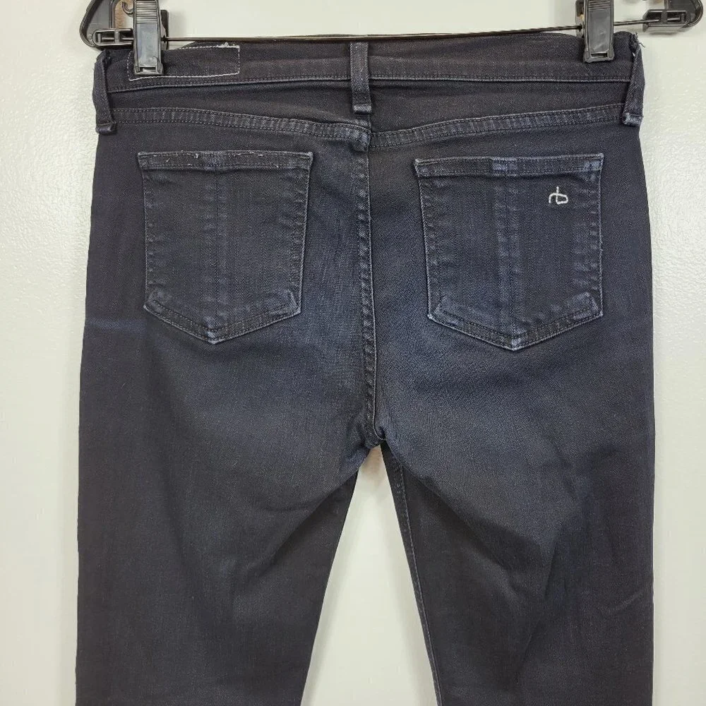 30. Rag & Bone Women Black Midrise Skinny Ankle Denim Jeans Size 26